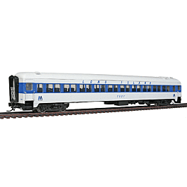 P-S Osgood-Bradley Lightweight 10-Window Coach 3-Pack- Ready to Run -- Long Island Rail Road #7525, 7527 & 7532 (gray, blue, MTA Logo)