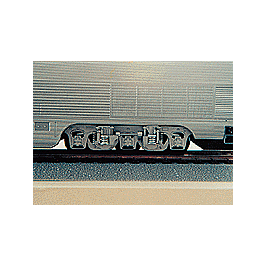 Passenger Car Trucks -- Modern, 6-Wheel, ATSF-Style - Less Wheelsets - 1 Pair