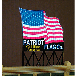 Patriot Flag Co. Animated Neon Billboard -- 1-1/2 x 2-5/16"3.8 x 5.9cm