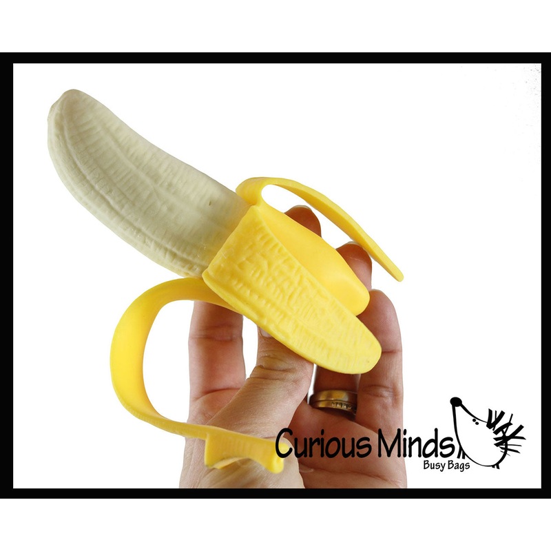 Realistic Stretchy Banana - Sensory, Stress, Squeeze Fidget Toy ADHD Special Needs Soothing