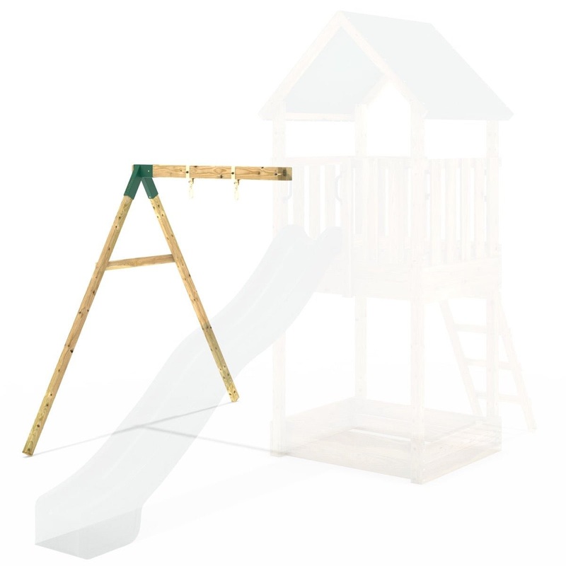 Rebo Single Swing Extension for 1.5m Platform Modular Tower Green