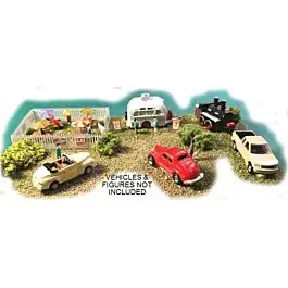 Roadside Eats - Kit -- Smoker and Concession Trailers, Scenery Details (unpainted metal parts)