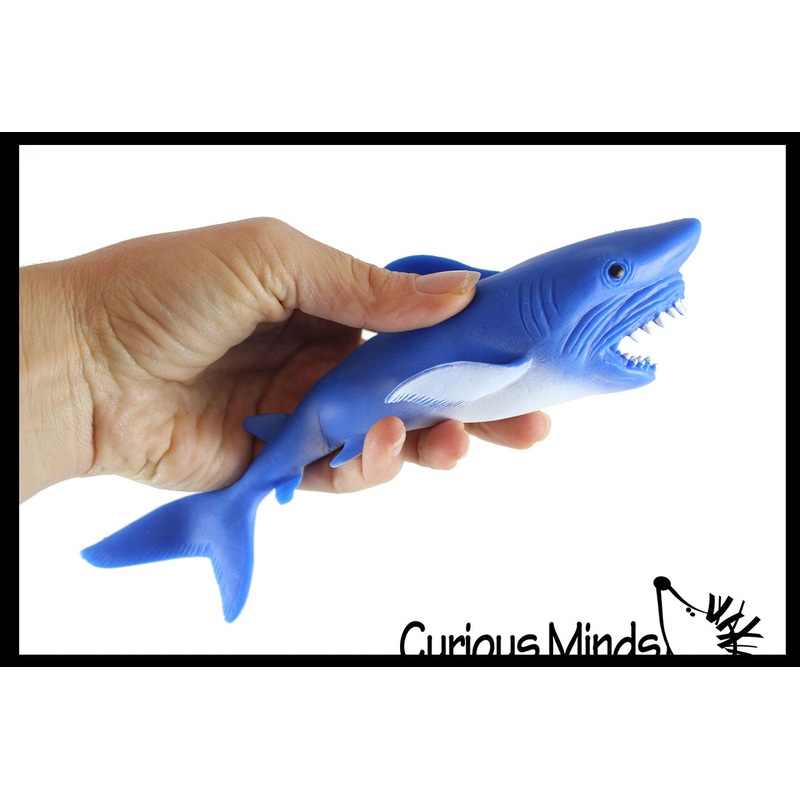 Sand Filled Squishy Shark - Moldable Sensory, Stress, Squeeze Fidget Toy ADHD Special Needs Soothing Ocean