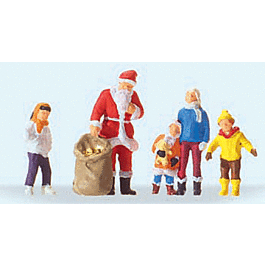 Santa Cluas with 4 Children