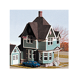The Seattle - Victorian Home -- 1-15/32 x 2-33/64" 3.6 x 6.2cm