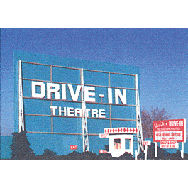 Sin-Bin Drive-In Theater -- Kit - Screen: 1 x 11-1/2", Booth: 1-1/4 x 1-3/4"