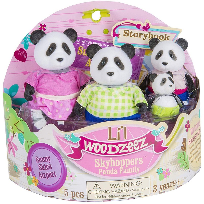 The Skyhoppers Panda Family, 4 Characters with Story Book