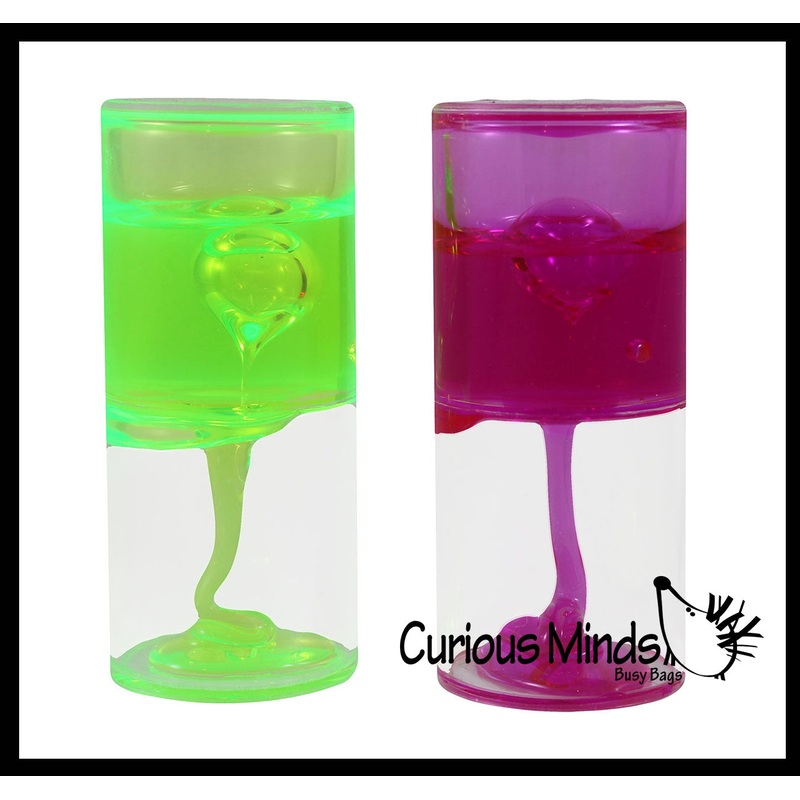 Slime Ooze Liquid Dripping Goo Timer - Calm Down Jar - Soothing and Calming Motion - Liquid Timer Sensory Office Desk Toy - Visual Stimulation