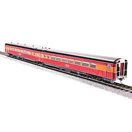 SP Morning Daylight Articulated Coach w/Antenna - Ready to Run -- Southern Pacific #2461, 2462 (1941 Pre-War Scheme, red, orange)