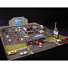 Starlite Drive-In Theatre w/Working LCD Screen (Assembled) & Lighting Effects -- 24 x 30"60 x 75cm