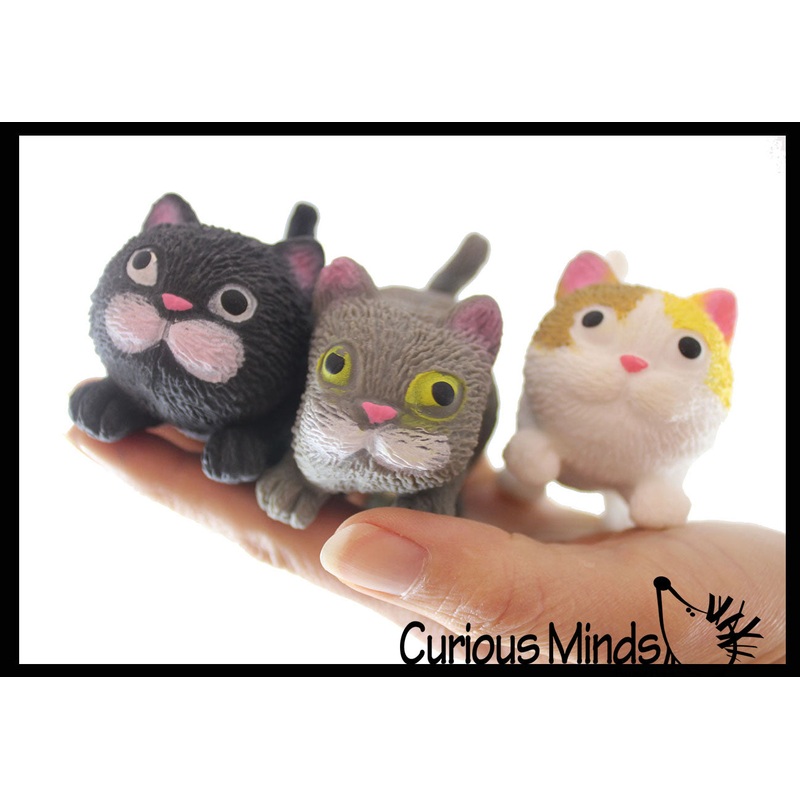 Stretchy Cat Crushed Bead Sand Filled - Kitty Lover Sensory Fidget Toy Weighted