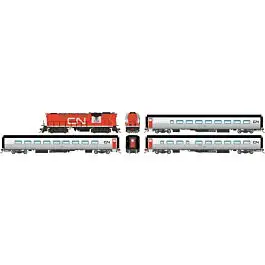 Tempo Train-Only Set - Standard DC -- Canadian National Set 2: RS18 3155, Club 324, Cafe 340, Coach 369