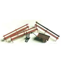 Three Seats, Wheel Barrow and Cart LMS-19V - Etched-Brass Kit