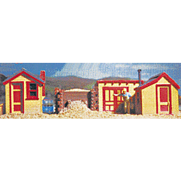 Trackside Shanties II pkg(4) -- Kit - 1 Each: 1 x 1-1/4", 1-1/8 x 1-1/2", 1-1/4 x 2" & 1-5/8 x 1-3/8"