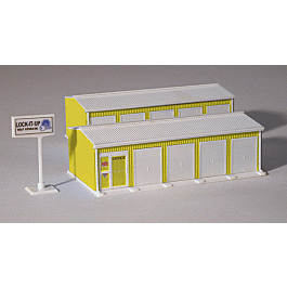 Two-Unit Self-Storage Facility - Kit - Approximately 2 x 5-3/4"5.1 x 14.6 -- Yellow