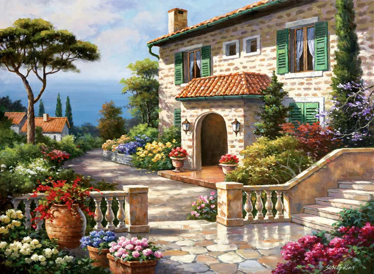 Villa Delle Fontana - Scratch and Dent - 1000pc Jigsaw Puzzle by Anatolian Learn More