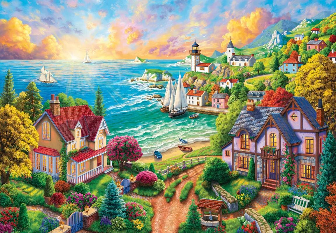 Village by the Sea - 260pc Jigsaw Puzzle by Anatolian