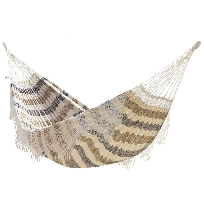 Vivere Authentic Brazilian Cotton Hammock, Outdoor Hanging Daybed, Costa