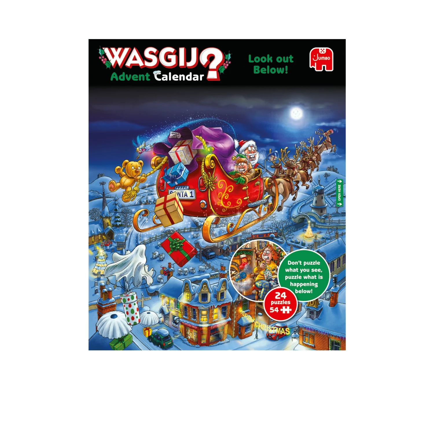 Wasgij Advent Calendar - Look out Below! - Scratch and Dent - 50pc Jigsaw Puzzle by Jumbo Learn More