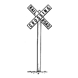 Western Standard Signs -- Highway Crossing (white w/black lettering)