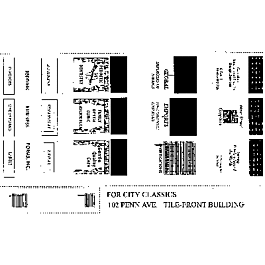 Window Kit Signs For City Classics Buildings -- 102 Penn Ave. Tile-Front Building