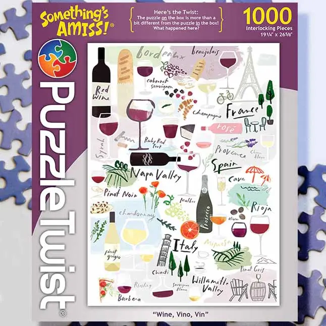 Wine, Vino, Vin - Something's Amiss! - 1000pc Jigsaw Puzzle by PuzzleTwist