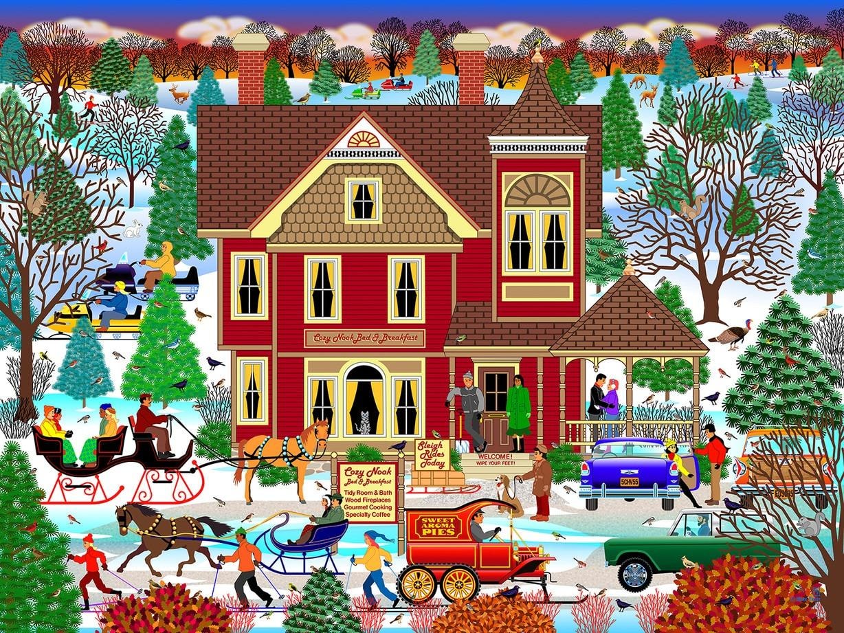 Winter Bed And Breakfast - 500pc Jigsaw Puzzle by Springbok