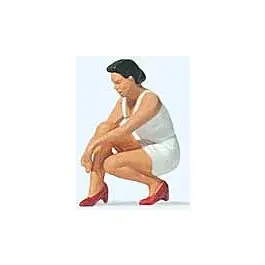 Woman Putting on Her Shoes Individual Figure