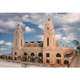 Worcester Union Station (Laser-Cut Wood, Triangular Footprint) -- Kit - (Length- Side A, B, C; Diameter; Height) 18 x 16 x 20 x 5 x 12"