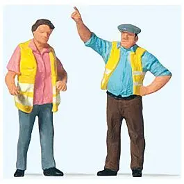 Working People -- Man & Woman with Yellow Vests