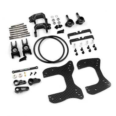 Yeah Racing YKDF-S02BK Aluminum & Carbon Essential Conversion Kit Black for Yokomo Super Dog Fighter Works 91