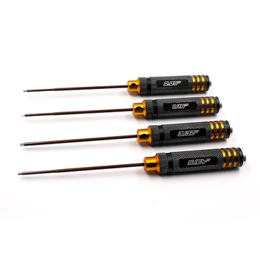 Yeah Racing YT-0248BK/GD Aluminum Hex Driver Wrench Combo Set 0.05,1/16, 3/32,5/64