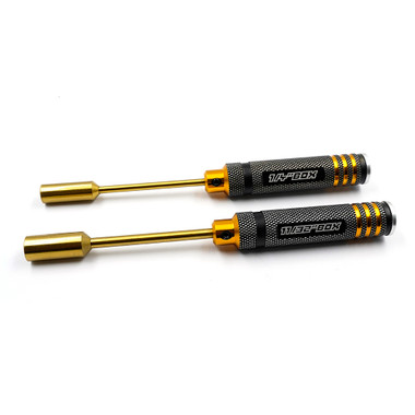 Yeah Racing YT-0249BK/GD Alum Lock Nut Driver Wrench Combo Set 1/4,11/32 : RC10