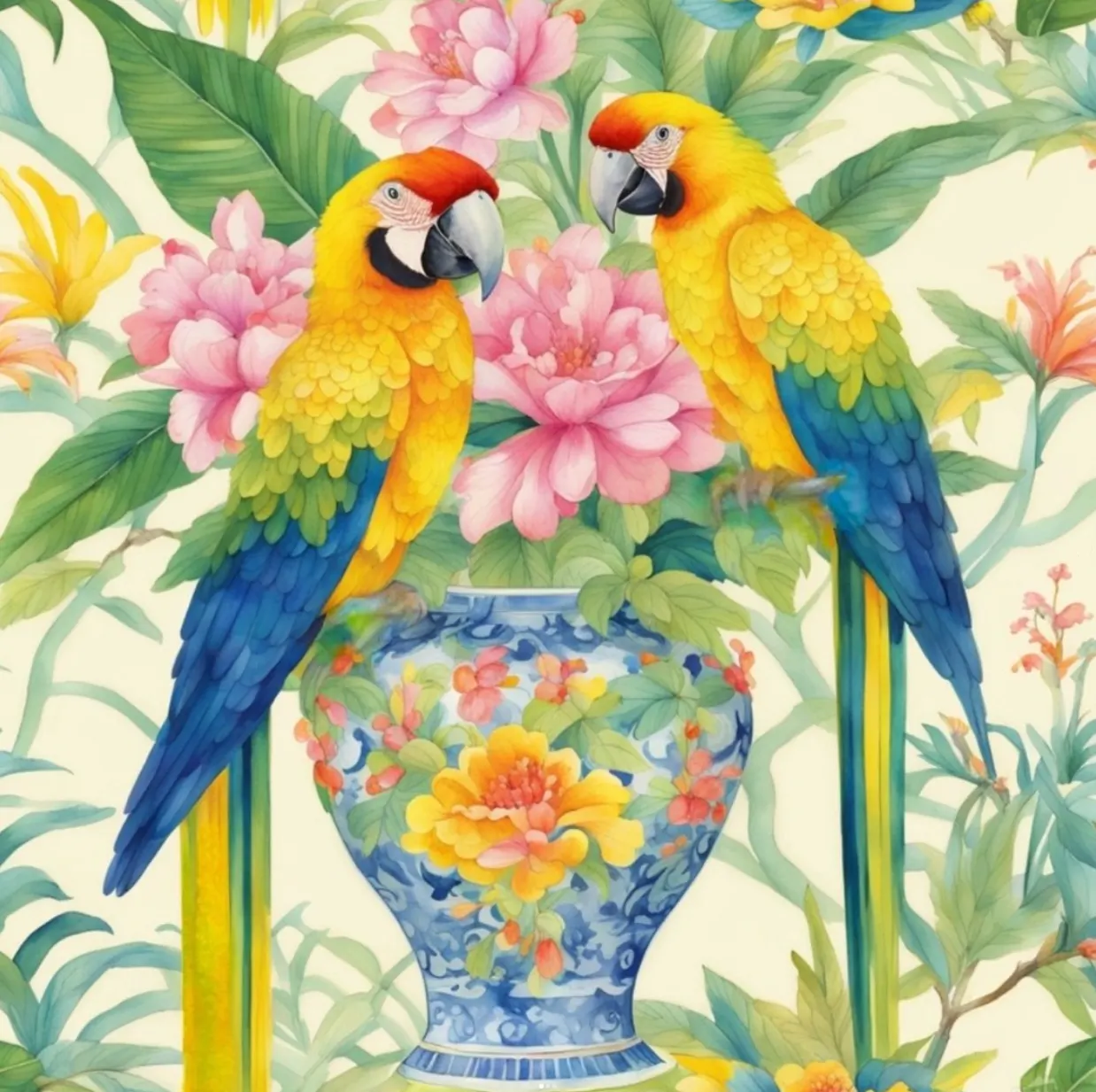 Yellow Macaws - 375pc Jigsaw Puzzle by Nautilus Puzzles
