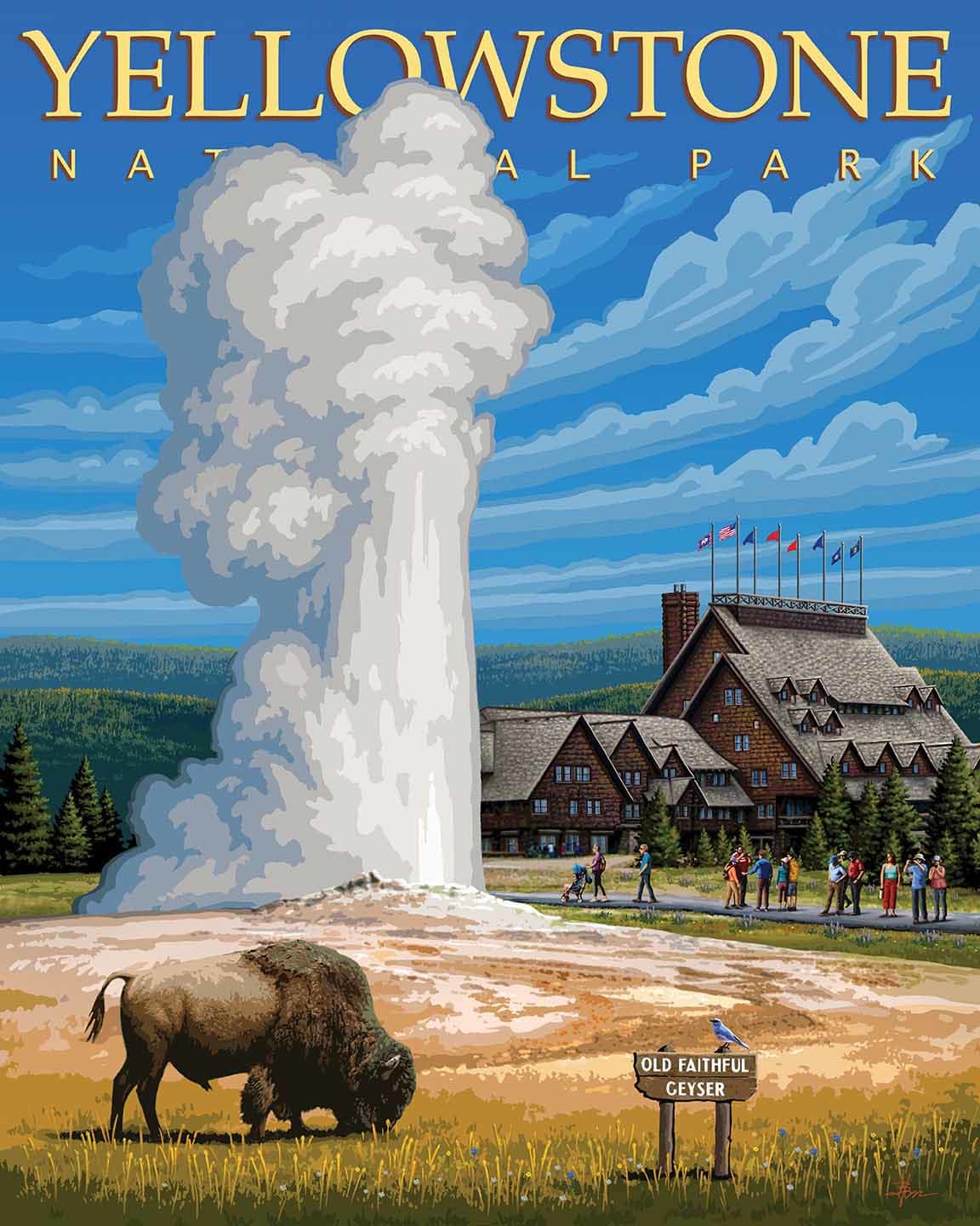 Yellowstone - 500pc Jigsaw Puzzle by Boardwalk Puzzle Company