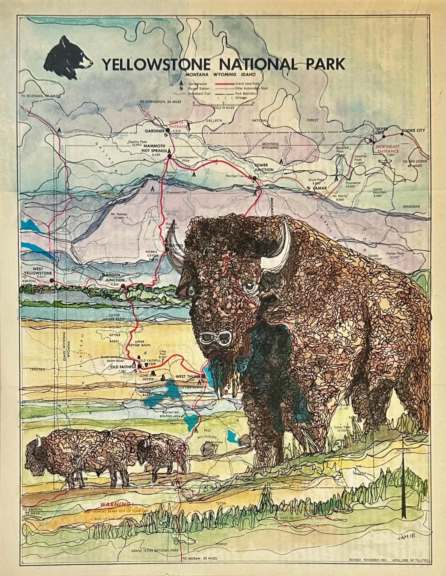Yellowstone National Park - 500pc Jigsaw Puzzle by GoodWay Puzzles