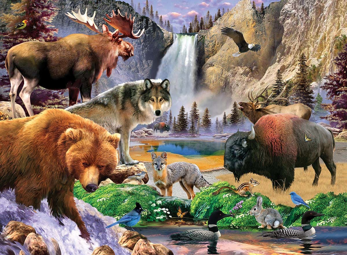 Yellowstone National Park - Scratch and Dent - 100pc Jigsaw Puzzle by MasterPieces  Learn More
