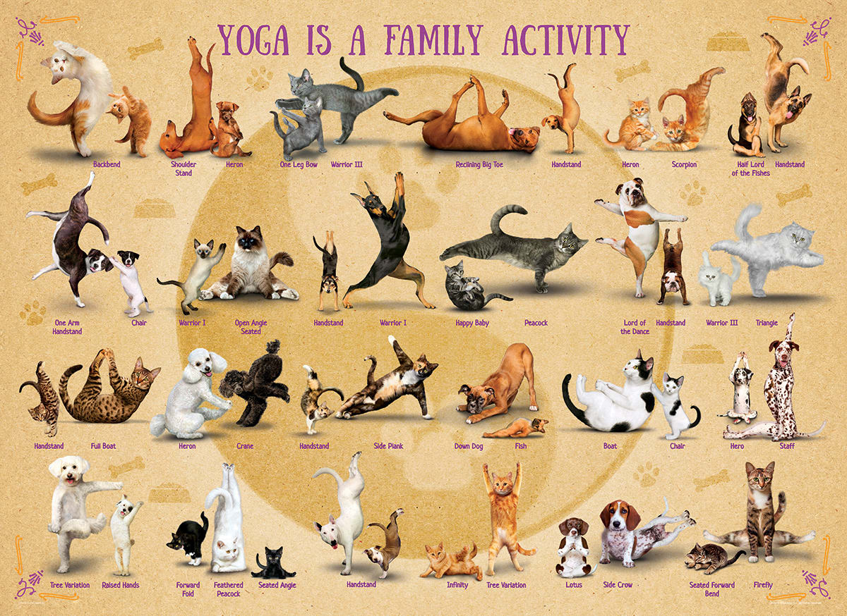 Yoga is a Family Activity - 500pc Jigsaw Puzzle by Eurographics