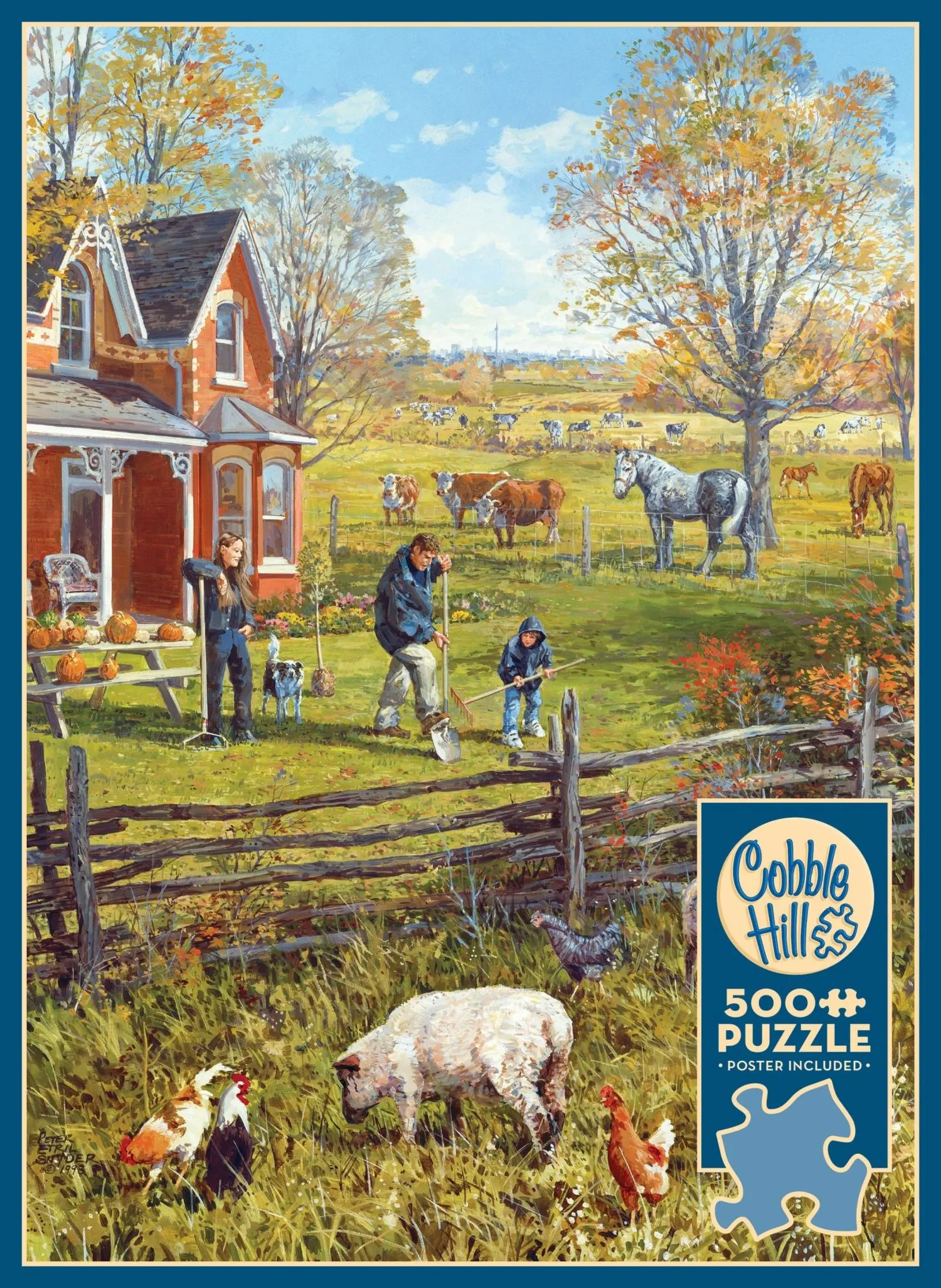 Young Family Farm - 500pc Jigsaw Puzzle by Cobble Hill