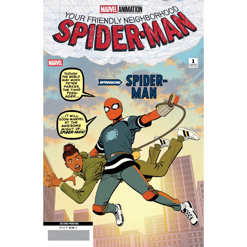 YOUR FRIENDLY NEIGHBORHOOD SPIDER-MAN #1 MARVEL ANIMATION 1:25 INCV RATIO 2ND PRINTING VARIANT