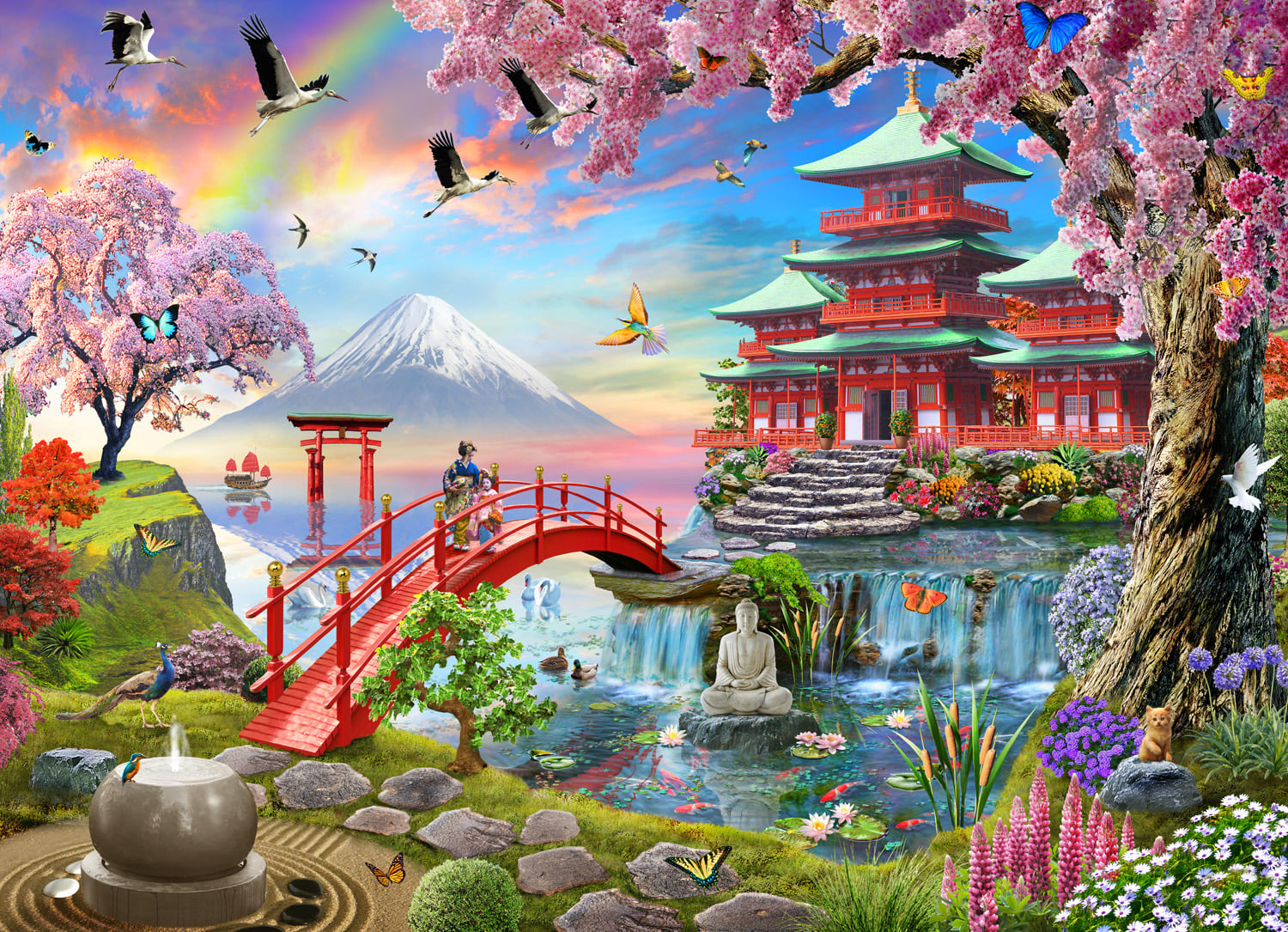 Zen Garden- Scratch and Dent - 1000pc Jigsaw Puzzle by Vermont Christmas Company  Learn More