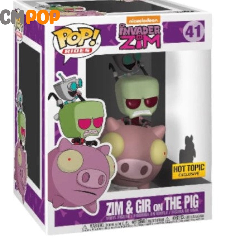 Zim & Gir on The Pig - #41 - Funko Pop! - Rides - Invader Zim - Hot Topic Exclusive