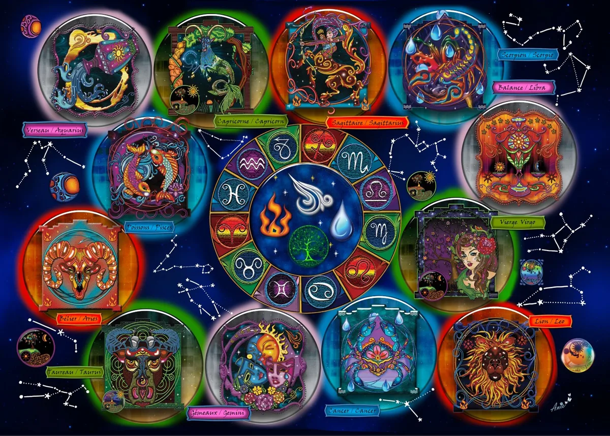 Zodiac - 2000pc Jigsaw Puzzle by Jacarou Puzzles