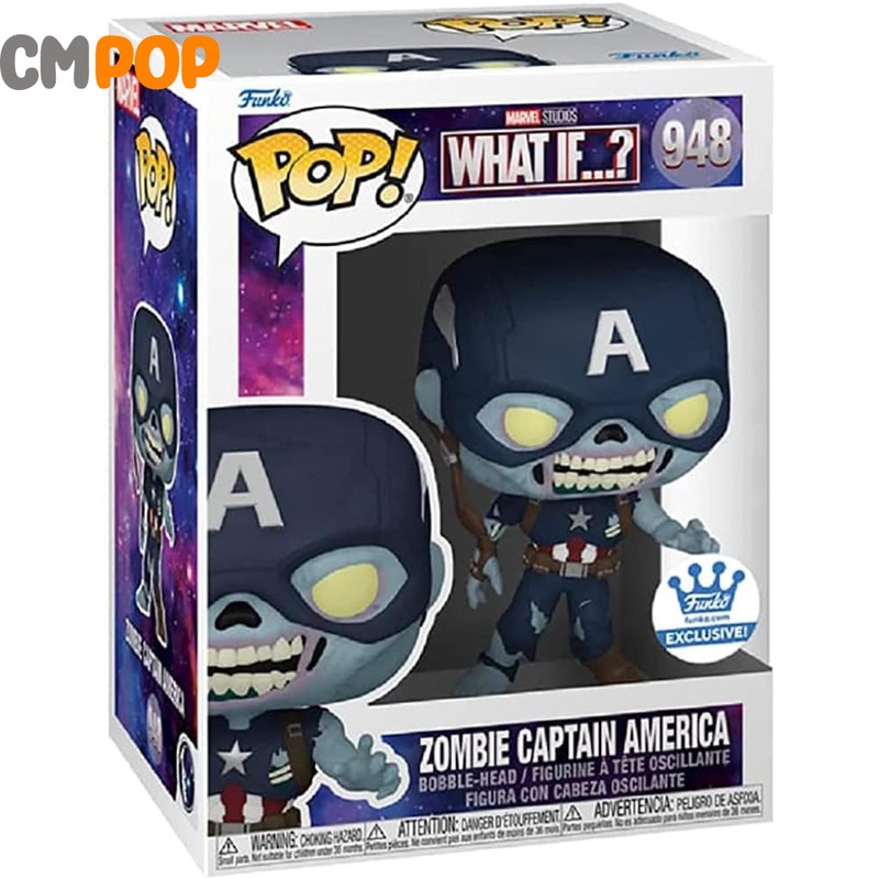 Zombie Captain America - #948 - Funko Pop! - Deluxe - Marvel - What If...? - Funko Exclusive