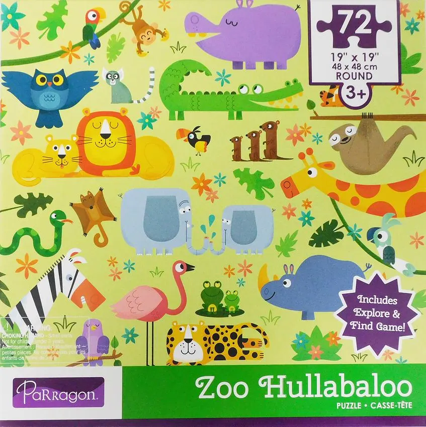 Zoo Hullaballo Children's Puzzle - 72pc Jigsaw Puzzle by Parragon