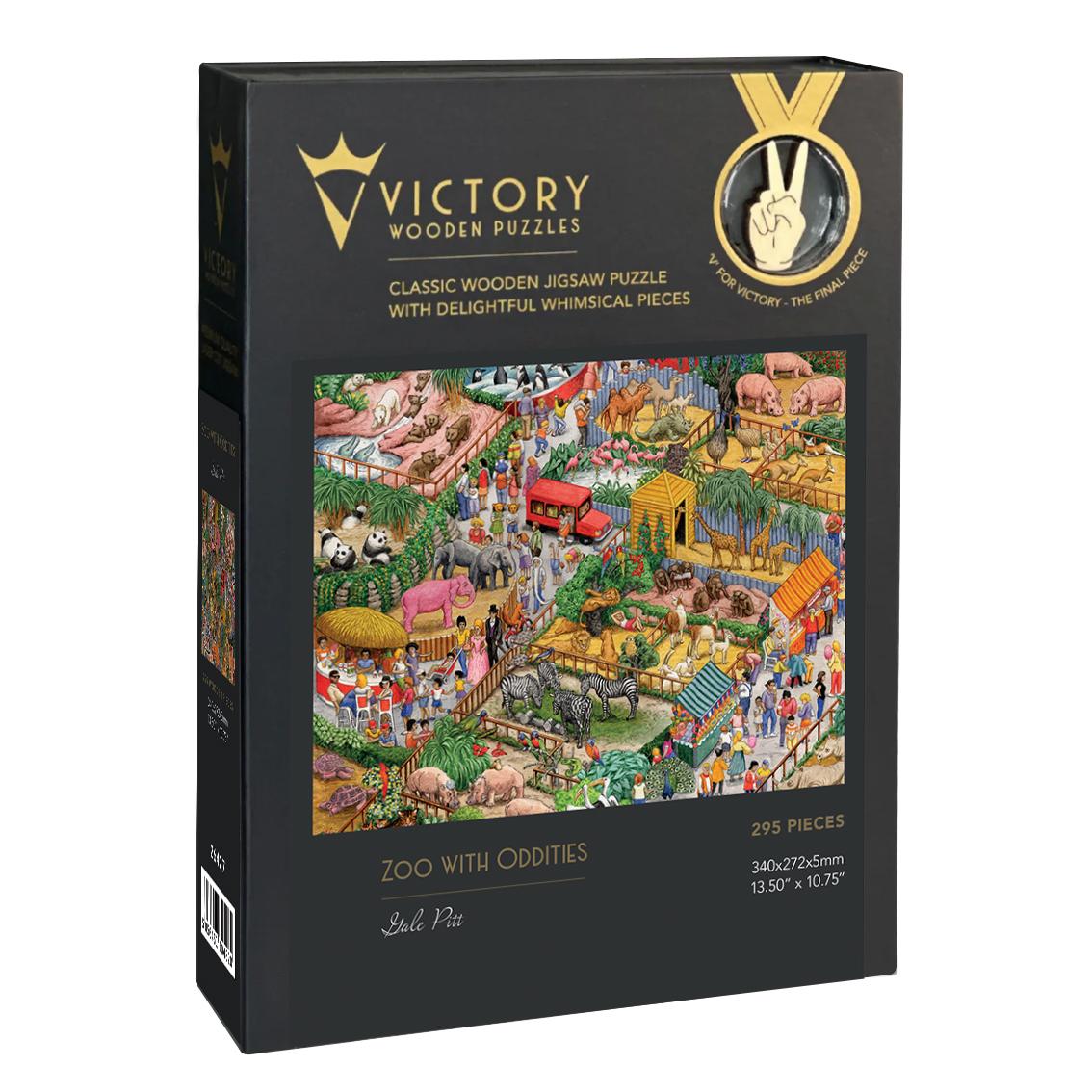 Zoo with Oddities - 250pc Jigsaw Puzzle by Victory Wooden Puzzles, LTD  New