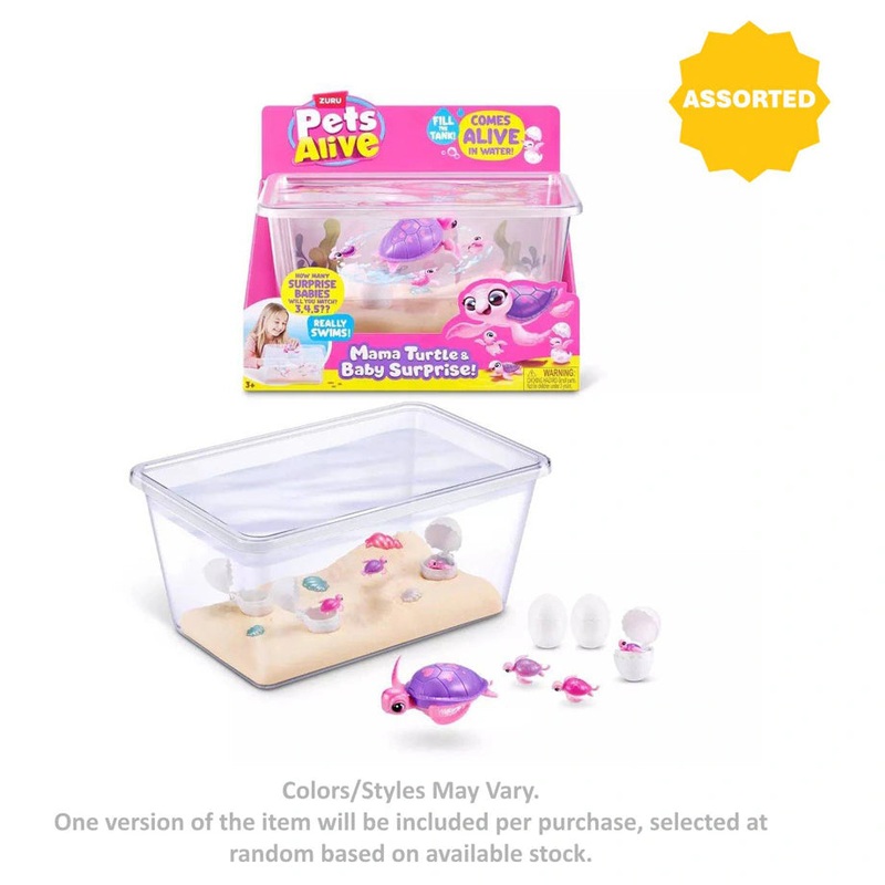 ZURU Pets Alive Mama Turtle & Baby Surprise Playset (Assorted)