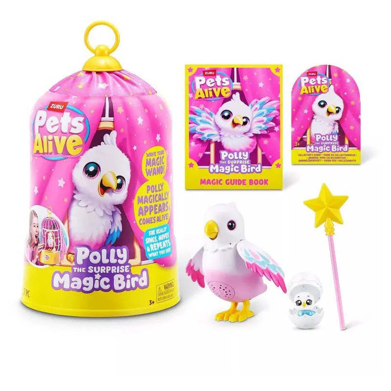 ZURU Pets Alive Polly The Surprise Magic Bird Playset