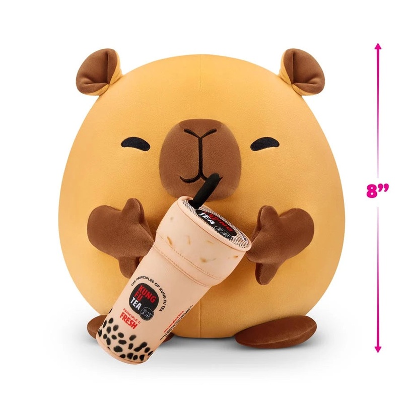 Zuru Snackles Series 2 - Capybara & Kung Fu Tea (Bubble Tea) 8" Plush